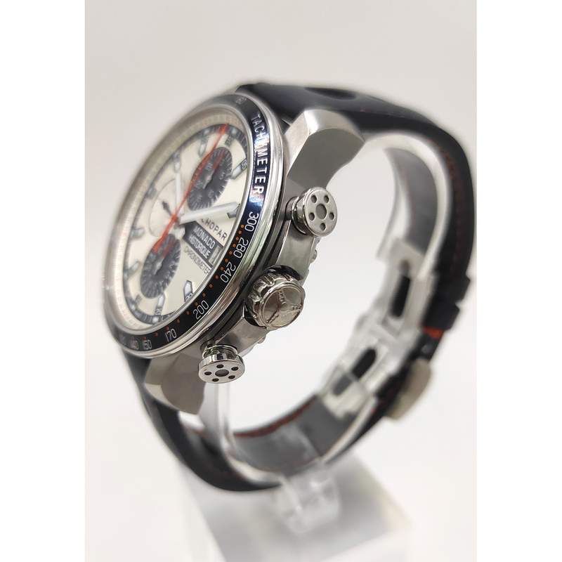 Montre d'occasion CHOPARD Grand Prix de Monaco Historique homme mouvement automatique certifié (cosc) bracelet cuir d'origine - vue D2