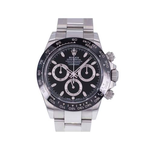 Pre-owned ROLEX Cosmograph Daytona Ceramic Men's Watch with Certified Automatic Movement (COSC) and Steel Bracelet