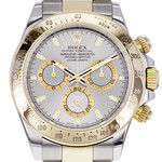 Montre d'occasion ROLEX Cosmograph Daytona homme mouvement automatique certifié (cosc) bracelet or jaune 750/000 et acier - vue D1