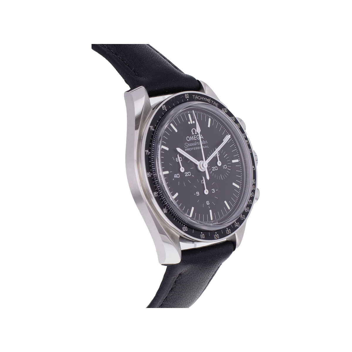 Montre d'occasion OMEGA Speedmaster Professional Moonwatch homme mécanique bracelet cuir d'origine - vue 2