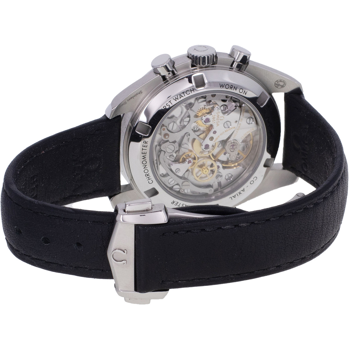 Montre d'occasion OMEGA Speedmaster Professional Moonwatch homme mécanique bracelet cuir d'origine - vue 3