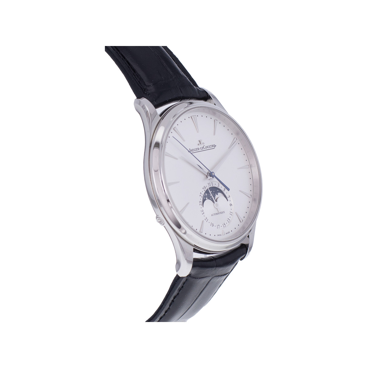 Montre d'occasion JAEGER LECOULTRE Master Ultra Thin homme automatique bracelet cuir d'origine - vue 2