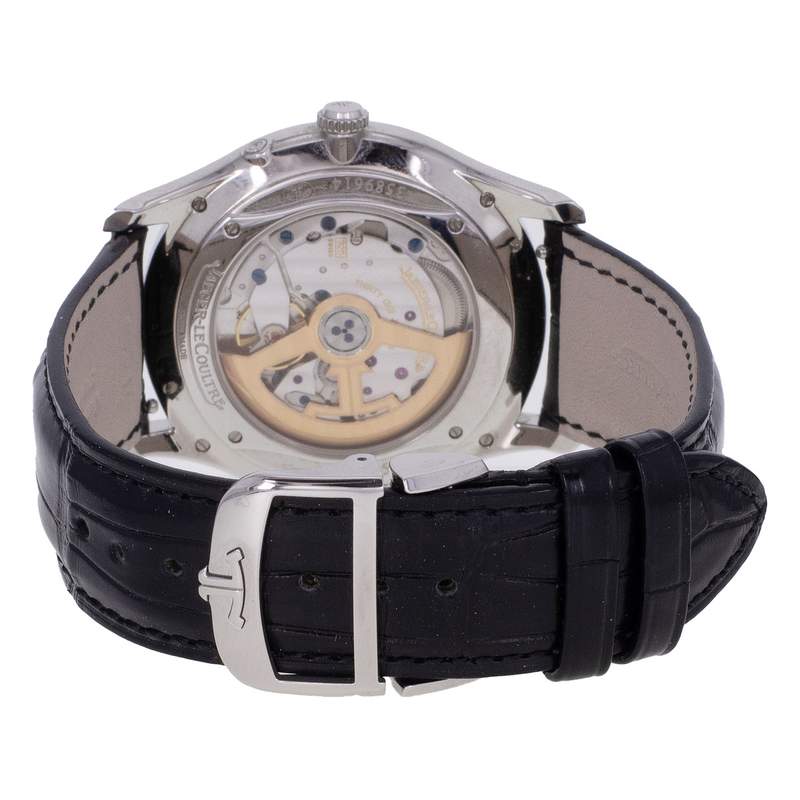 Montre d'occasion JAEGER LECOULTRE Master Ultra Thin homme automatique bracelet cuir d'origine - vue 3