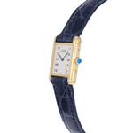 Montre d'occasion CARTIER Tank Vermeil femme quartz bracelet cuir cresus - vue D2