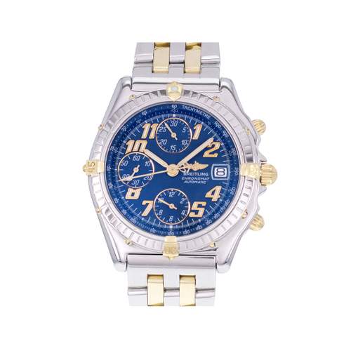 Montre d'occasion BREITLING Chronomat homme automatique bracelet or jaune 750/000 et acier