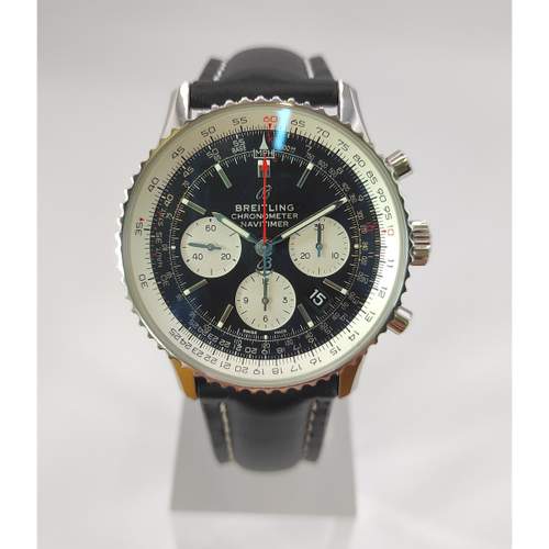 Pre-owned BREITLING Navitimer 01 Manufacture Men's Automatic Watch with Cresus Leather Strap