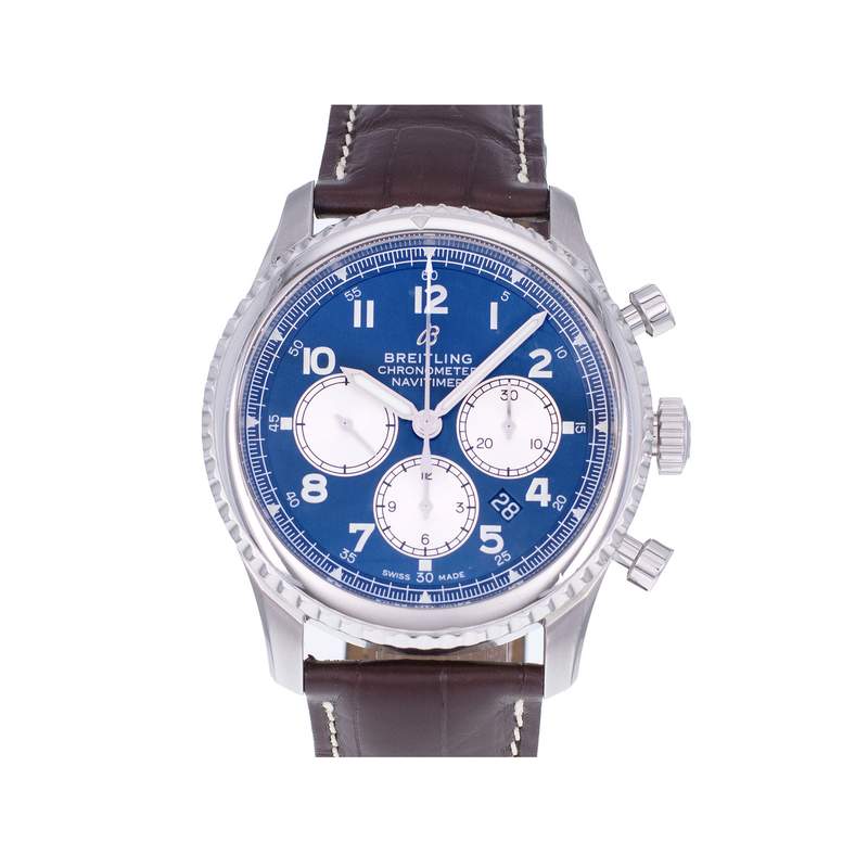 Montre d'occasion BREITLING Navitimer 8 B01 homme mouvement automatique certifié (cosc) bracelet cuir cresus - vue 1