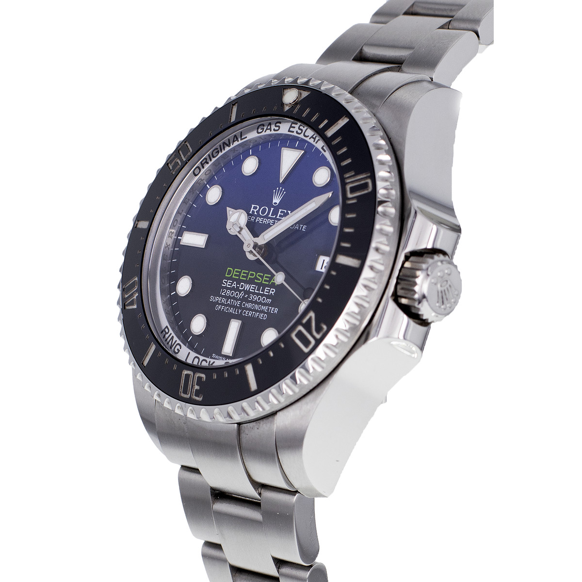 Montre d'occasion ROLEX Sea-Dweller DeepSea D-Blue homme mouvement automatique certifié (cosc) bracelet acier - vue D2