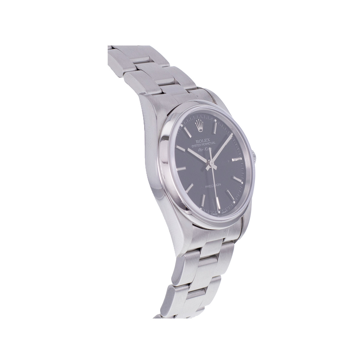 Montre d'occasion ROLEX Air King Precision homme mouvement automatique certifié (cosc) bracelet acier - vue 2