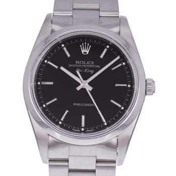Montre d'occasion ROLEX Air King Precision homme mouvement automatique certifié (cosc) bracelet acier