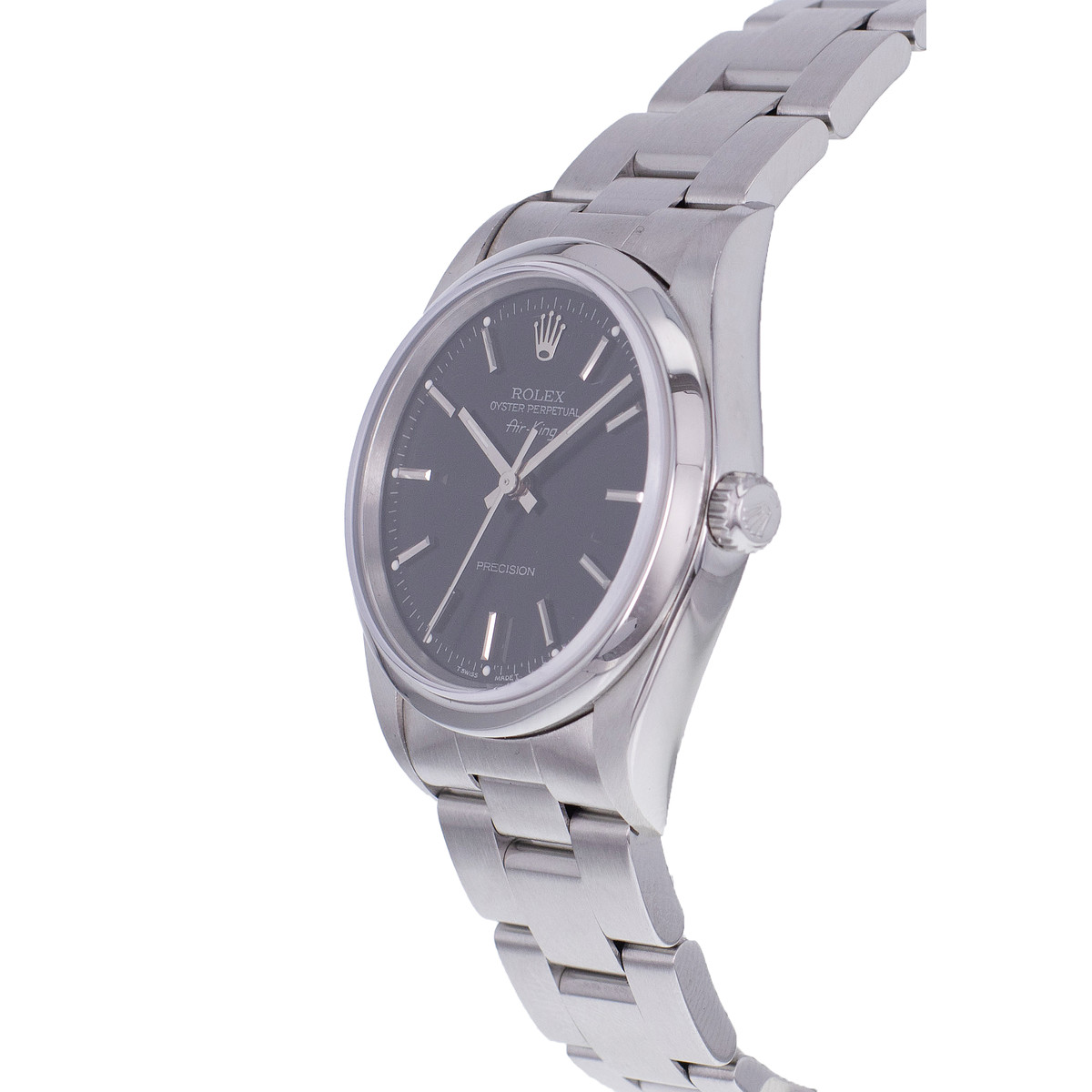 Montre d'occasion ROLEX Air King Precision homme mouvement automatique certifié (cosc) bracelet acier - vue D2