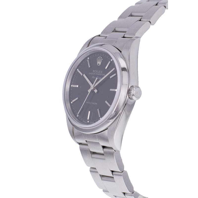 Montre d'occasion ROLEX Air King Precision homme mouvement automatique certifié (cosc) bracelet acier - vue D2