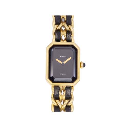 Montre d'occasion CHANEL Première S femme quartz bracelet plaqué or