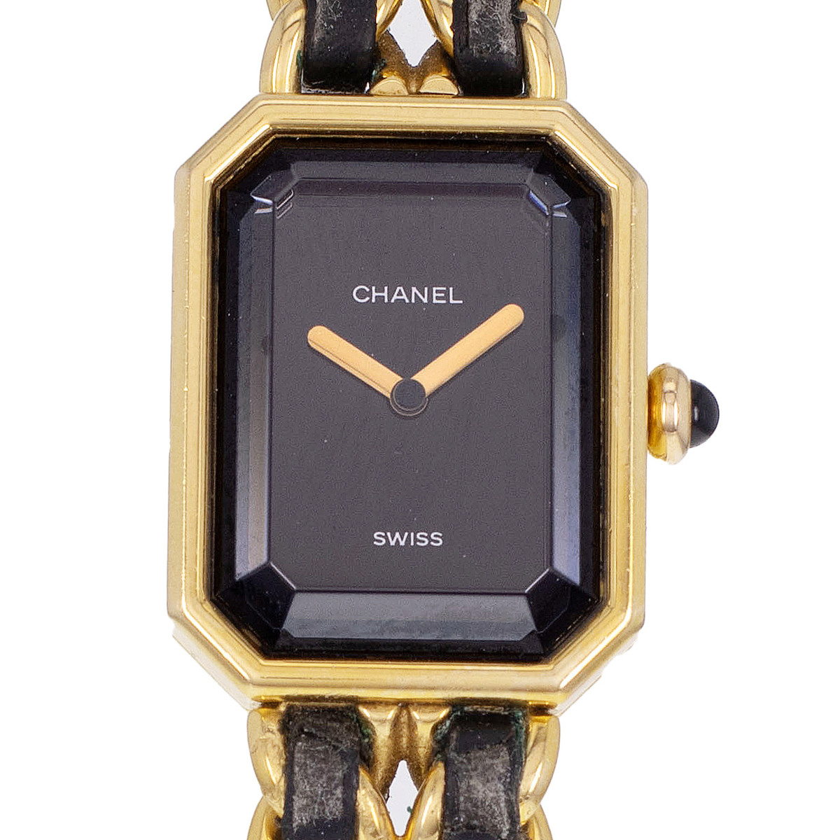 Montre d'occasion CHANEL Première S femme quartz bracelet plaqué or - vue D1