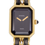 Montre d'occasion CHANEL Première S femme quartz bracelet plaqué or - vue D1