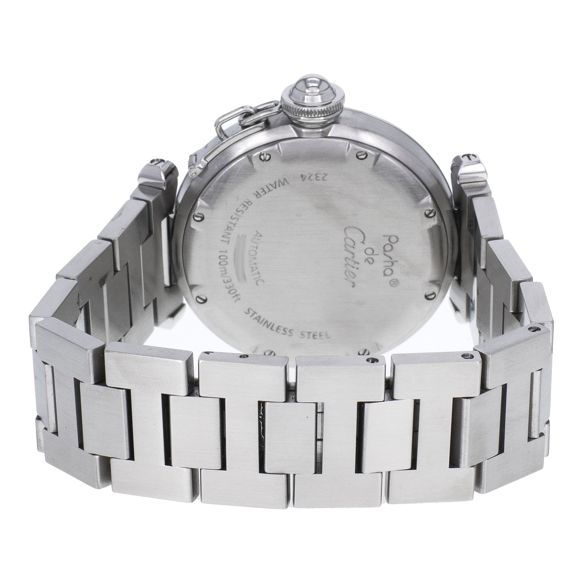 Montre d'occasion CARTIER Pasha C mixte automatique bracelet acier - vue 3