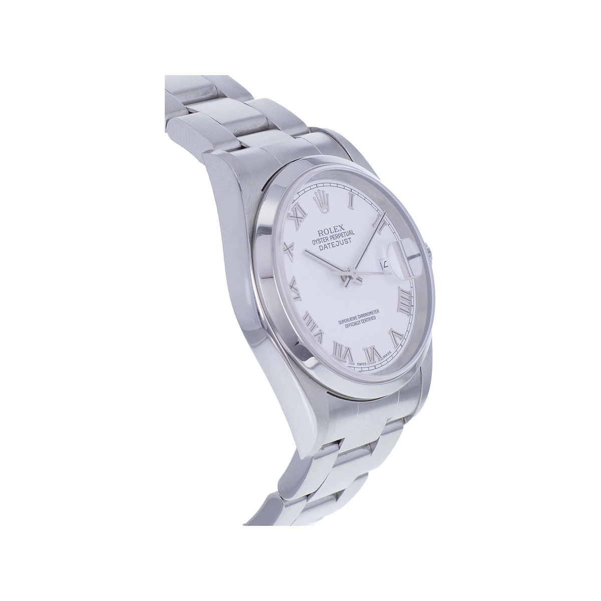 Montre d'occasion ROLEX DateJust 36 homme mouvement automatique certifié (cosc) bracelet acier - vue 2
