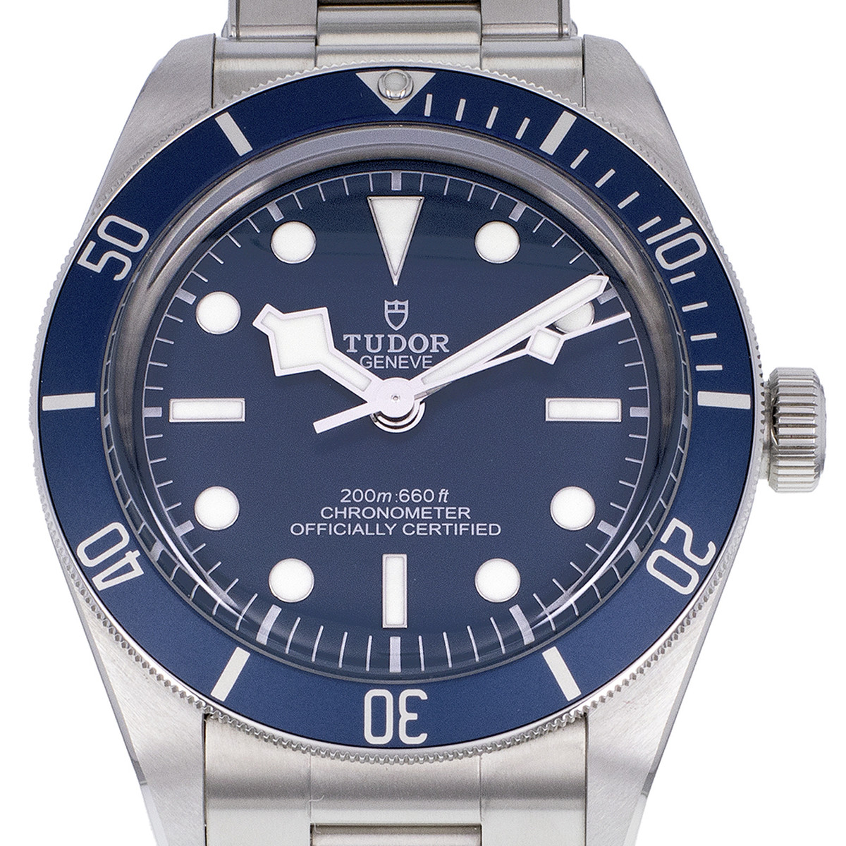 Montre d'occasion TUDOR Black Bay 58 homme mouvement automatique certifié (cosc) bracelet acier - vue D1