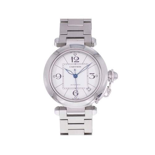 Montre d'occasion CARTIER Pasha C mixte automatique bracelet acier