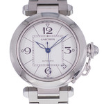 Montre d'occasion CARTIER Pasha C mixte automatique bracelet acier - vue D1