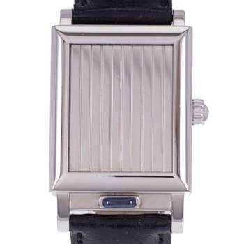 Montre d'occasion VACHERON CONSTANTIN Jalousie Shutter mixte mécanique bracelet cuir d'origine