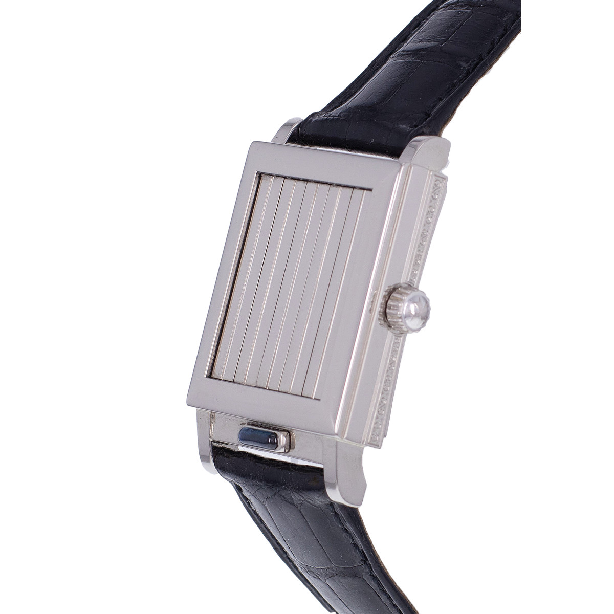 Montre d'occasion VACHERON CONSTANTIN Jalousie Shutter mixte mécanique bracelet cuir d'origine - vue D2