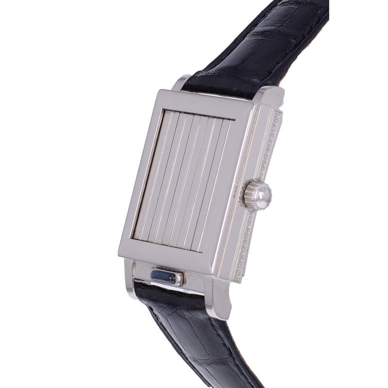 Montre d'occasion VACHERON CONSTANTIN Jalousie Shutter mixte mécanique bracelet cuir d'origine - vue D2