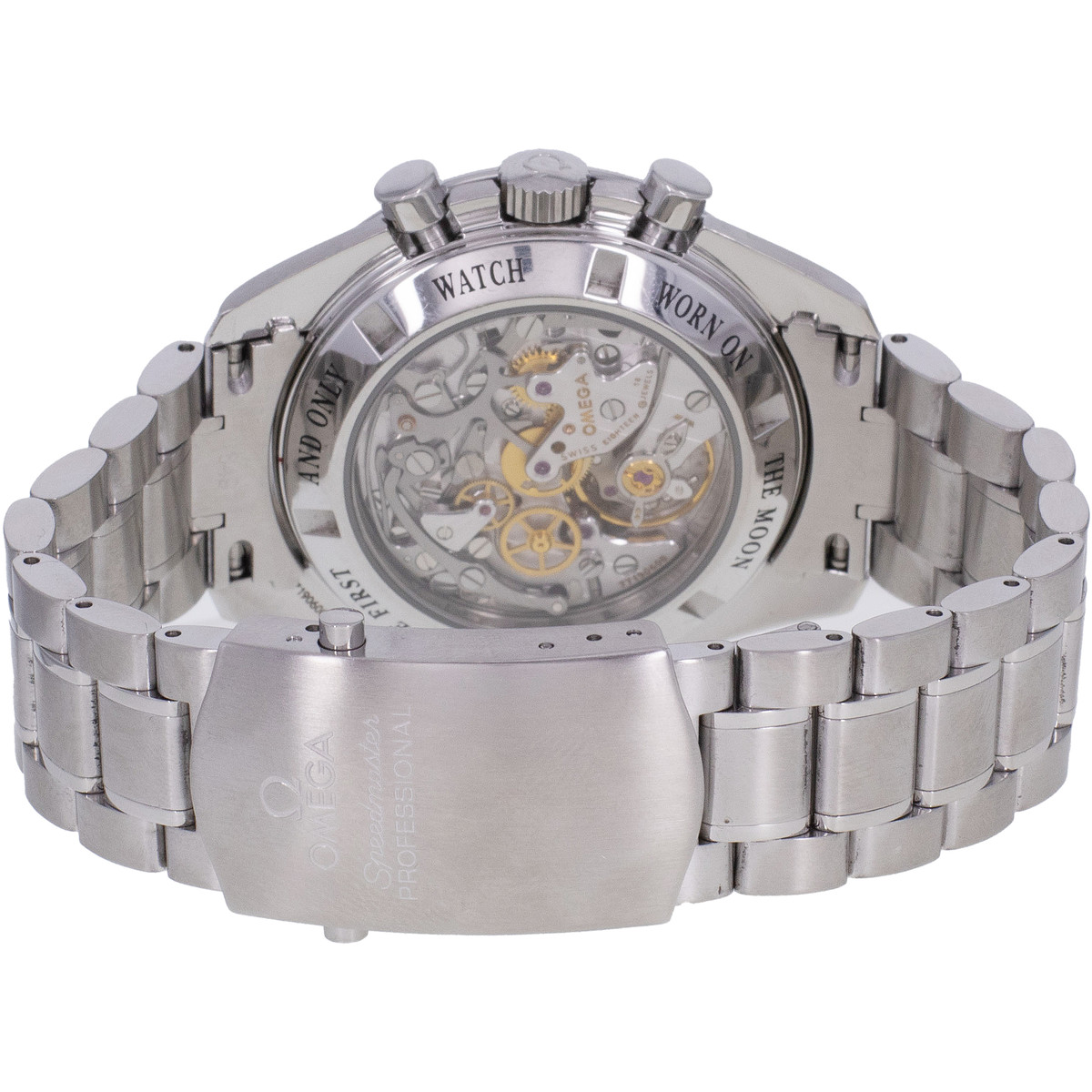 Montre d'occasion OMEGA Speedmaster Moonwatch Chocolat homme mécanique bracelet acier - vue 3