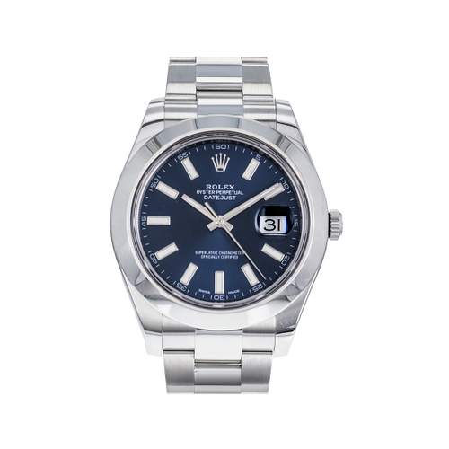 Montre d'occasion ROLEX DateJust 41 homme mouvement automatique certifié (cosc) bracelet acier