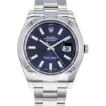 Montre d'occasion ROLEX DateJust 41 homme mouvement automatique certifié (cosc) bracelet acier - vue D1