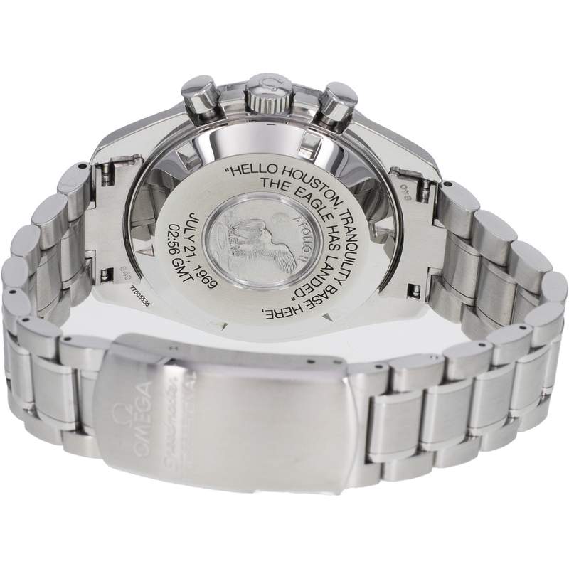 Montre d'occasion OMEGA Speedmaster Moonwatch Apollo XI homme mécanique bracelet acier - vue 3