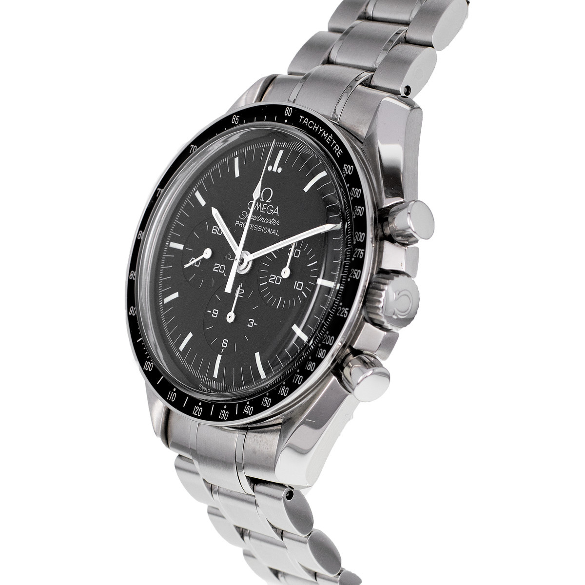 Montre d'occasion OMEGA Speedmaster Moonwatch Apollo XI homme mécanique bracelet acier - vue D2