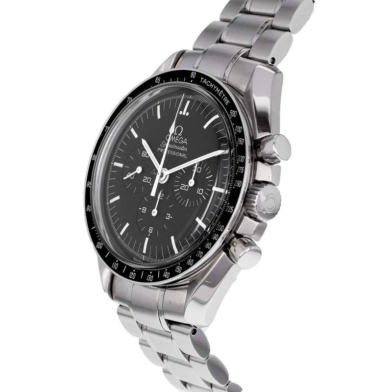Montre d'occasion OMEGA Speedmaster Moonwatch Apollo XI homme mécanique bracelet acier - vue D2