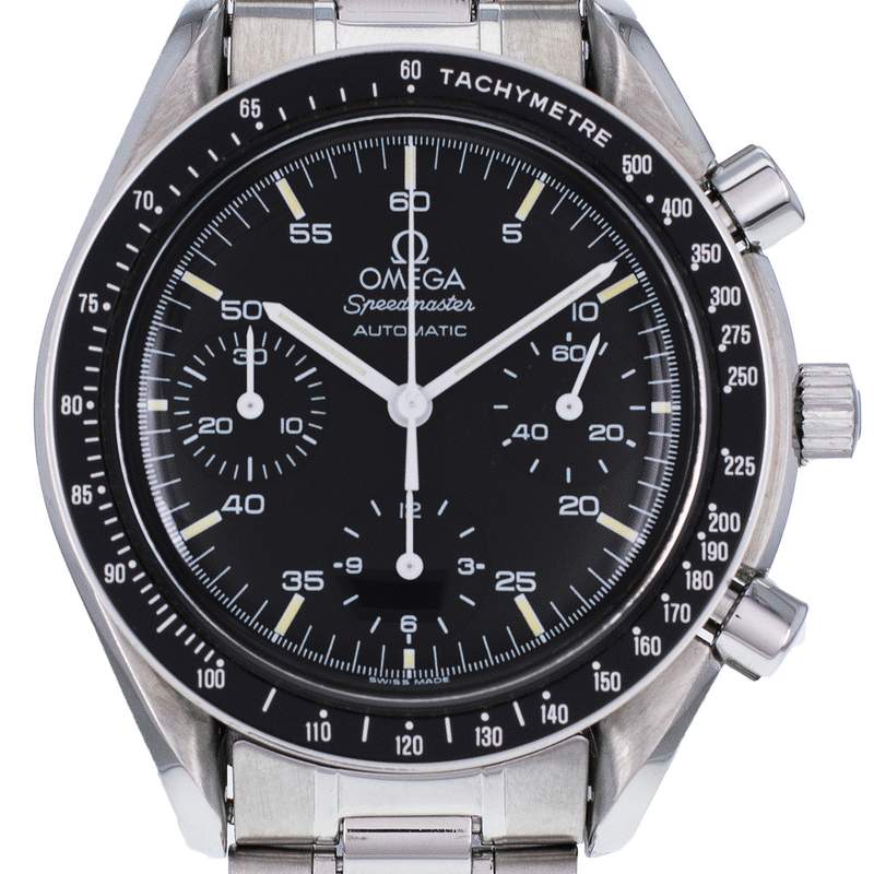 Montre d'occasion OMEGA Speedmaster Reduced Moonwatch homme automatique bracelet acier - vue D1