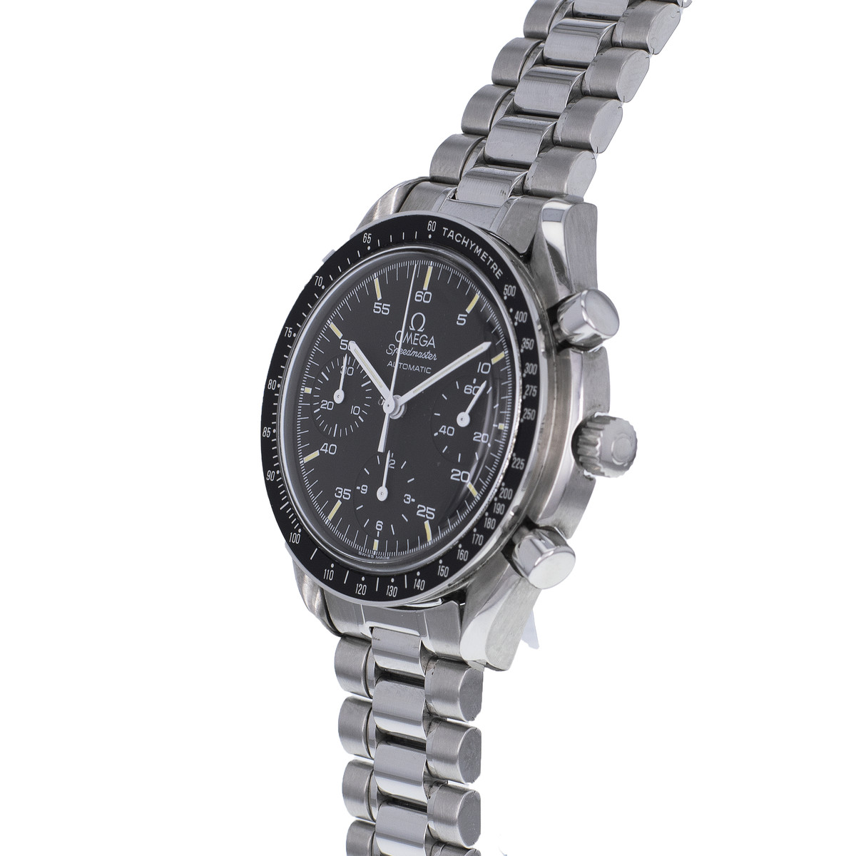 Montre d'occasion OMEGA Speedmaster Reduced Moonwatch homme automatique bracelet acier - vue D2