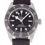 Montre d'occasion TUDOR Black Bay Fifty-Eight Argent homme mouvement automatique certifié (cosc) bracelet cuir d'origine - vue D1