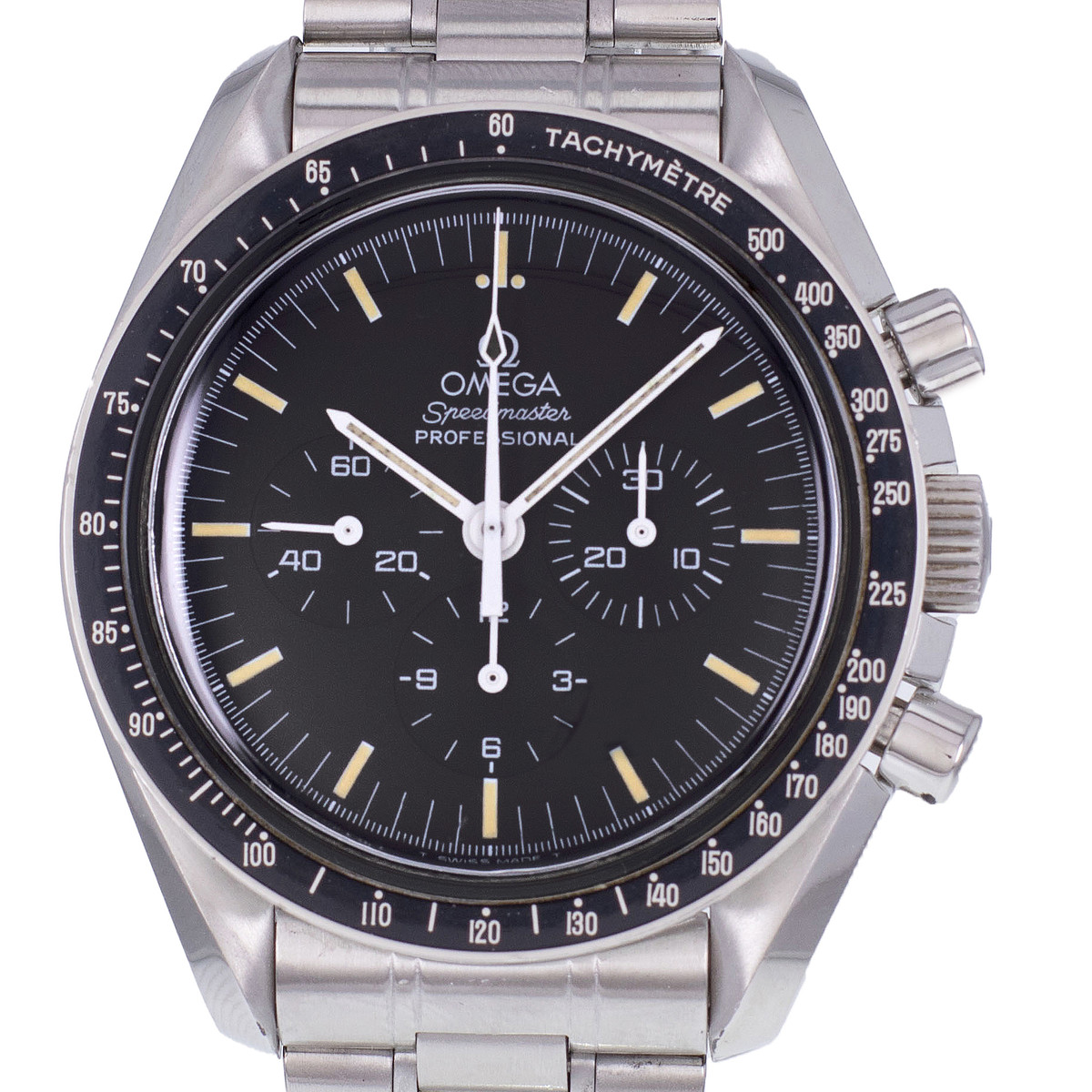 Montre d'occasion OMEGA Speedmaster Moonwatch homme mécanique bracelet acier - vue D1