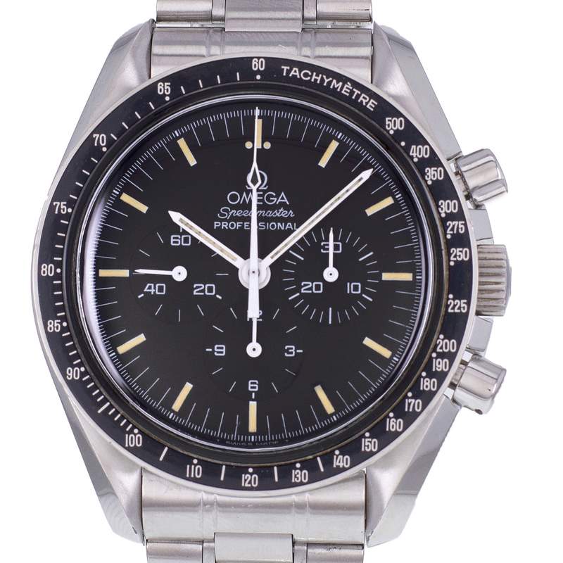 Montre d'occasion OMEGA Speedmaster Moonwatch homme mécanique bracelet acier - vue D1