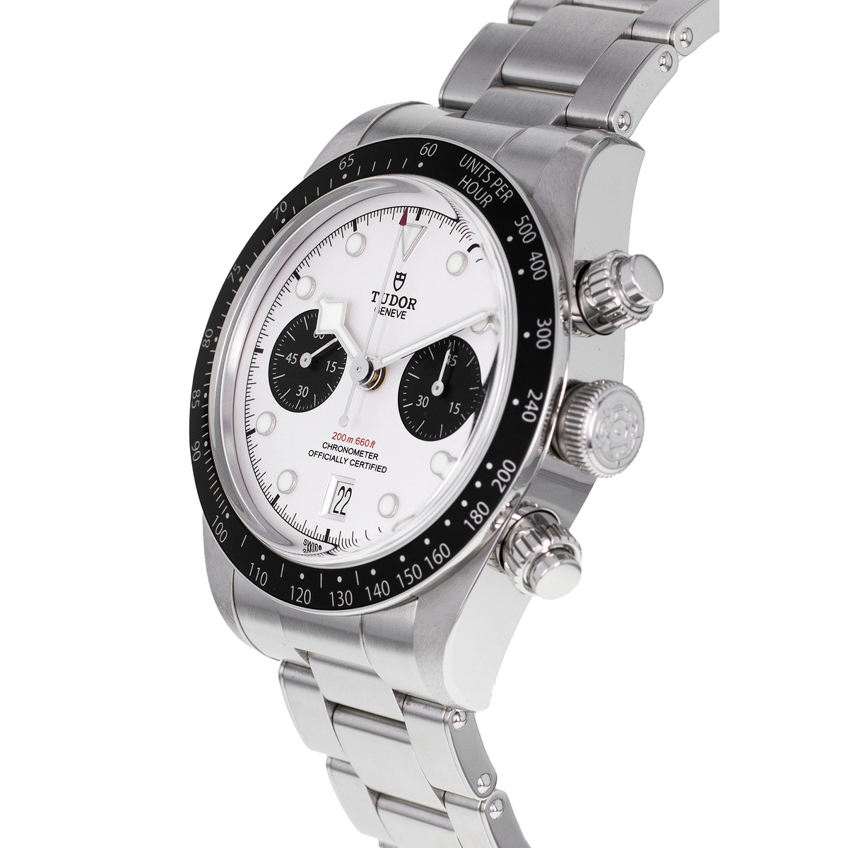 Montre d'occasion TUDOR Black Bay Chrono homme mouvement automatique certifié (cosc) bracelet acier - vue D2