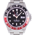 Montre d'occasion ROLEX GMT-Master II homme mouvement automatique certifié (cosc) bracelet acier - vue D1