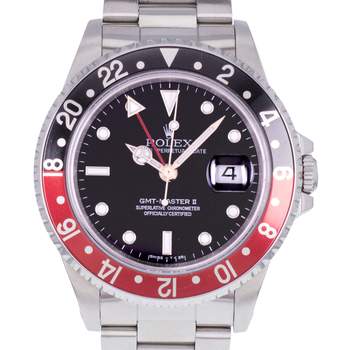 Montre d'occasion ROLEX GMT-Master II homme mouvement automatique certifié (cosc) bracelet acier