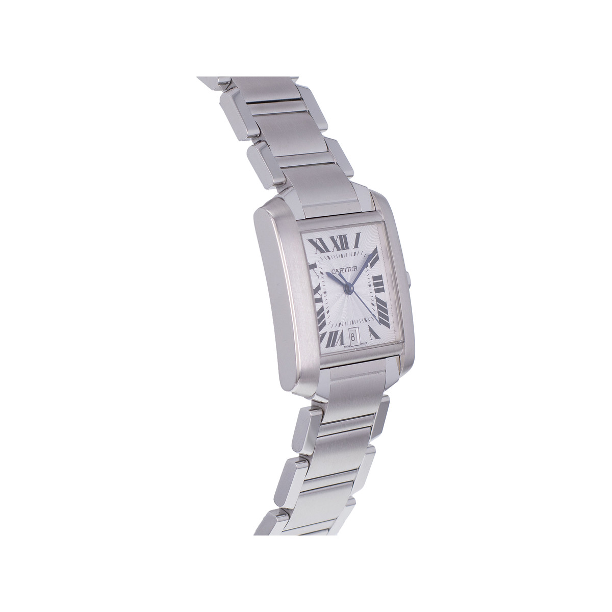 Montre d'occasion CARTIER Tank Française 28mm homme automatique bracelet acier - vue 2
