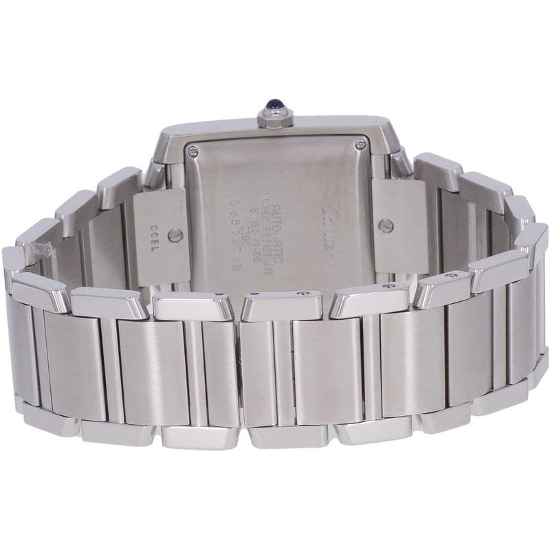 Montre d'occasion CARTIER Tank Française 28mm homme automatique bracelet acier - vue 3
