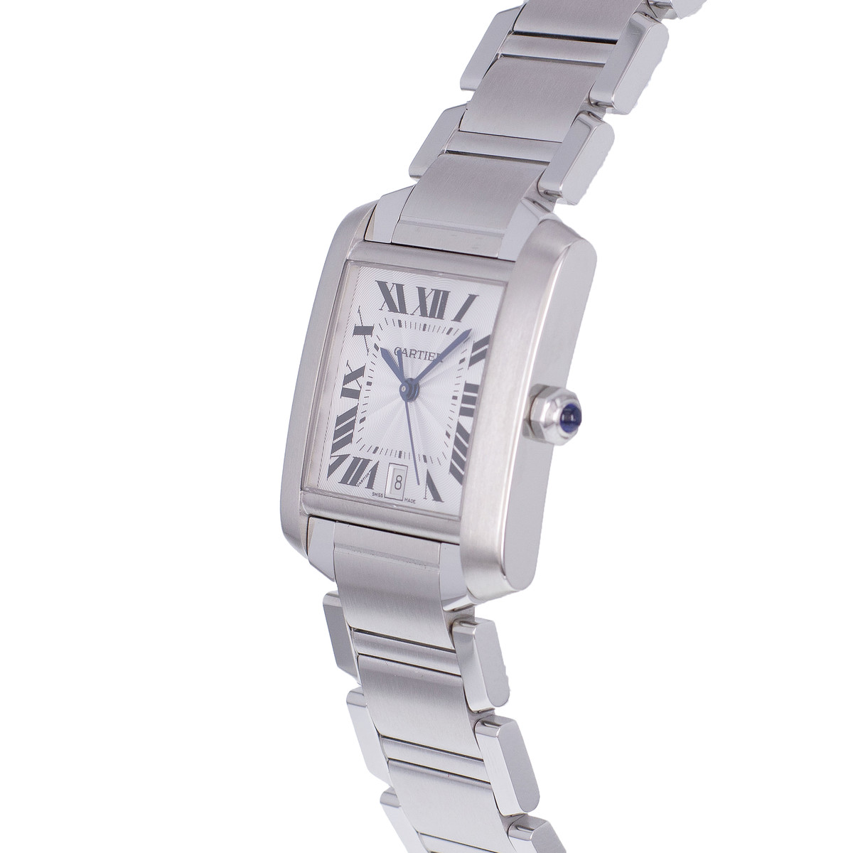 Montre d'occasion CARTIER Tank Française 28mm homme automatique bracelet acier - vue D2