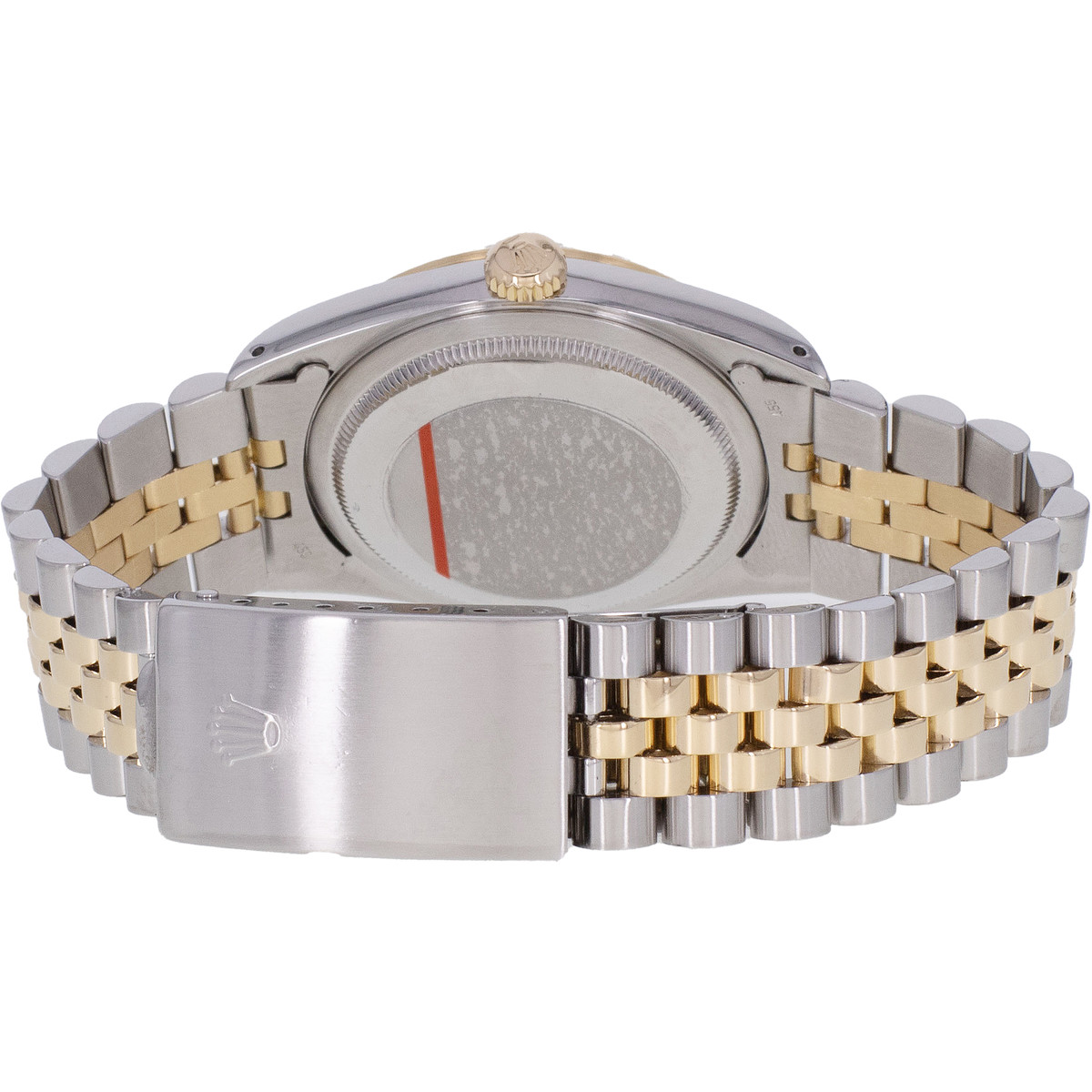 Montre d'occasion ROLEX DateJust 36 homme mouvement automatique certifié (cosc) bracelet or jaune 750/000 et acier - vue 3