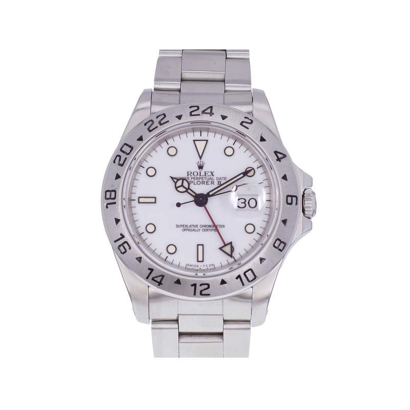 Montre d'occasion ROLEX Explorer II Chicchi Di Mais homme mouvement automatique certifié (cosc) bracelet acier - vue 1