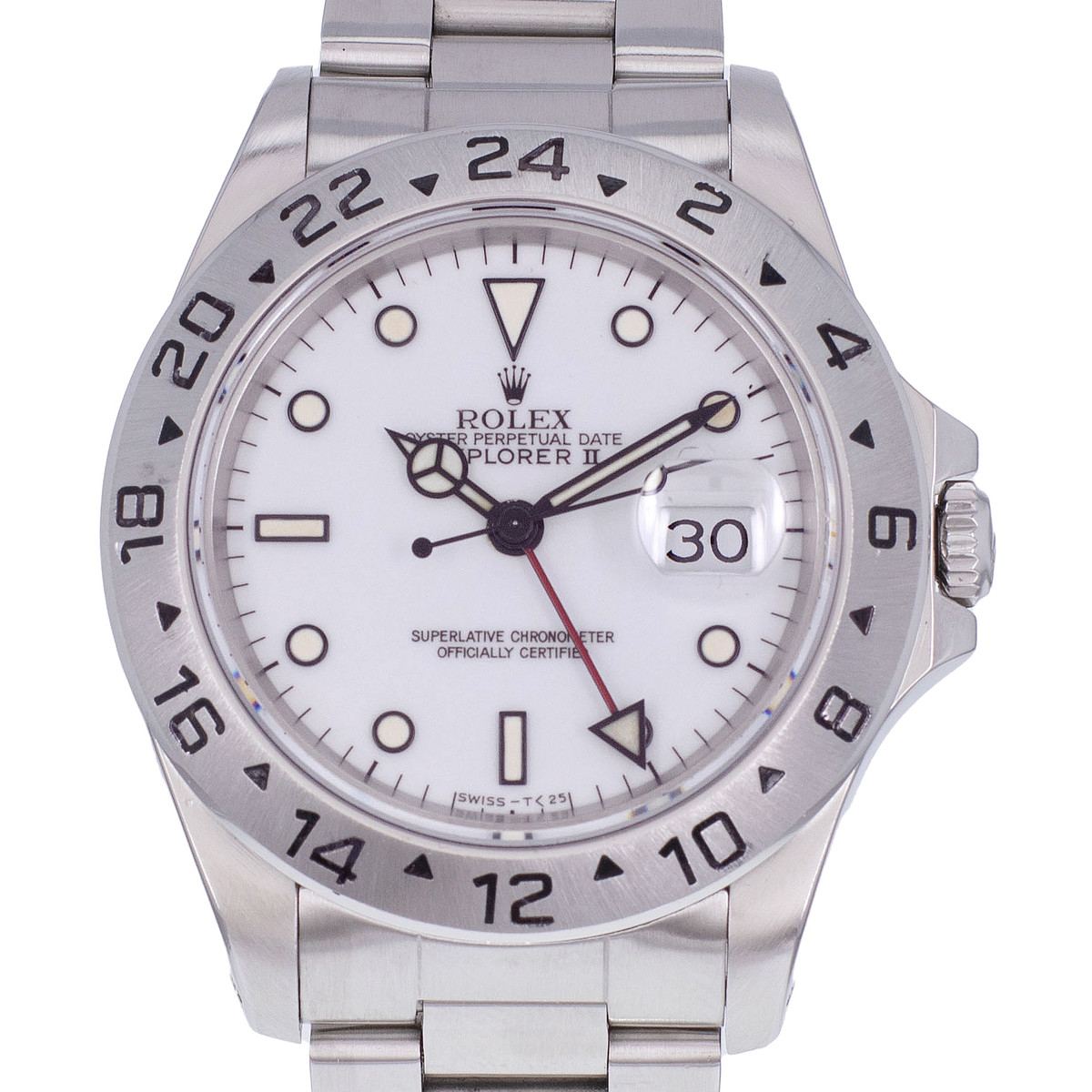 Montre d'occasion ROLEX Explorer II Chicchi Di Mais homme mouvement automatique certifié (cosc) bracelet acier - vue D1