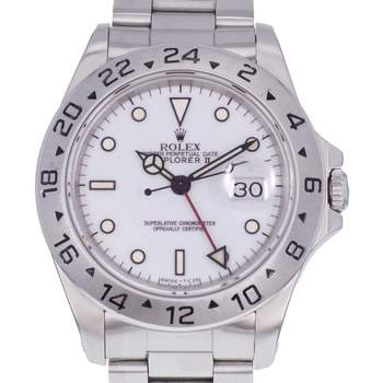Montre d'occasion ROLEX Explorer II Chicchi Di Mais homme mouvement automatique certifié (cosc) bracelet acier