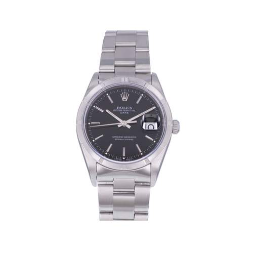 Montre d'occasion ROLEX Oyster Perpetual Date homme mouvement automatique certifié (cosc) bracelet acier