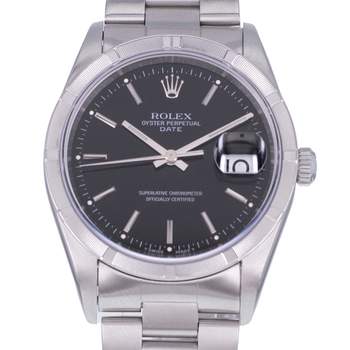 Montre d'occasion ROLEX Oyster Perpetual Date homme mouvement automatique certifié (cosc) bracelet acier